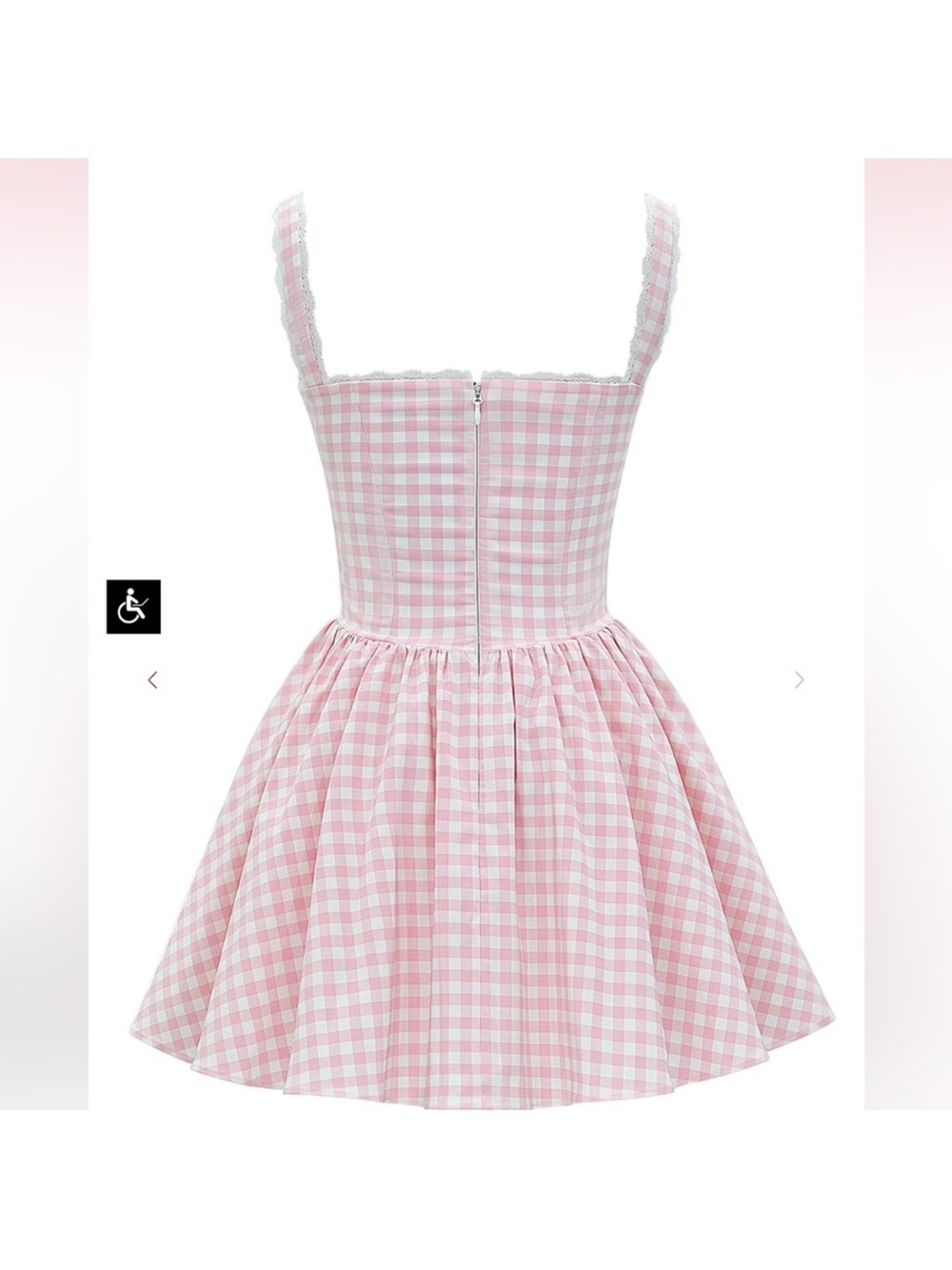 House of CB Strawberry Shortcake Brigitte Gingham Mini Dress Size Small A-C Cup - Picture 6 of 12